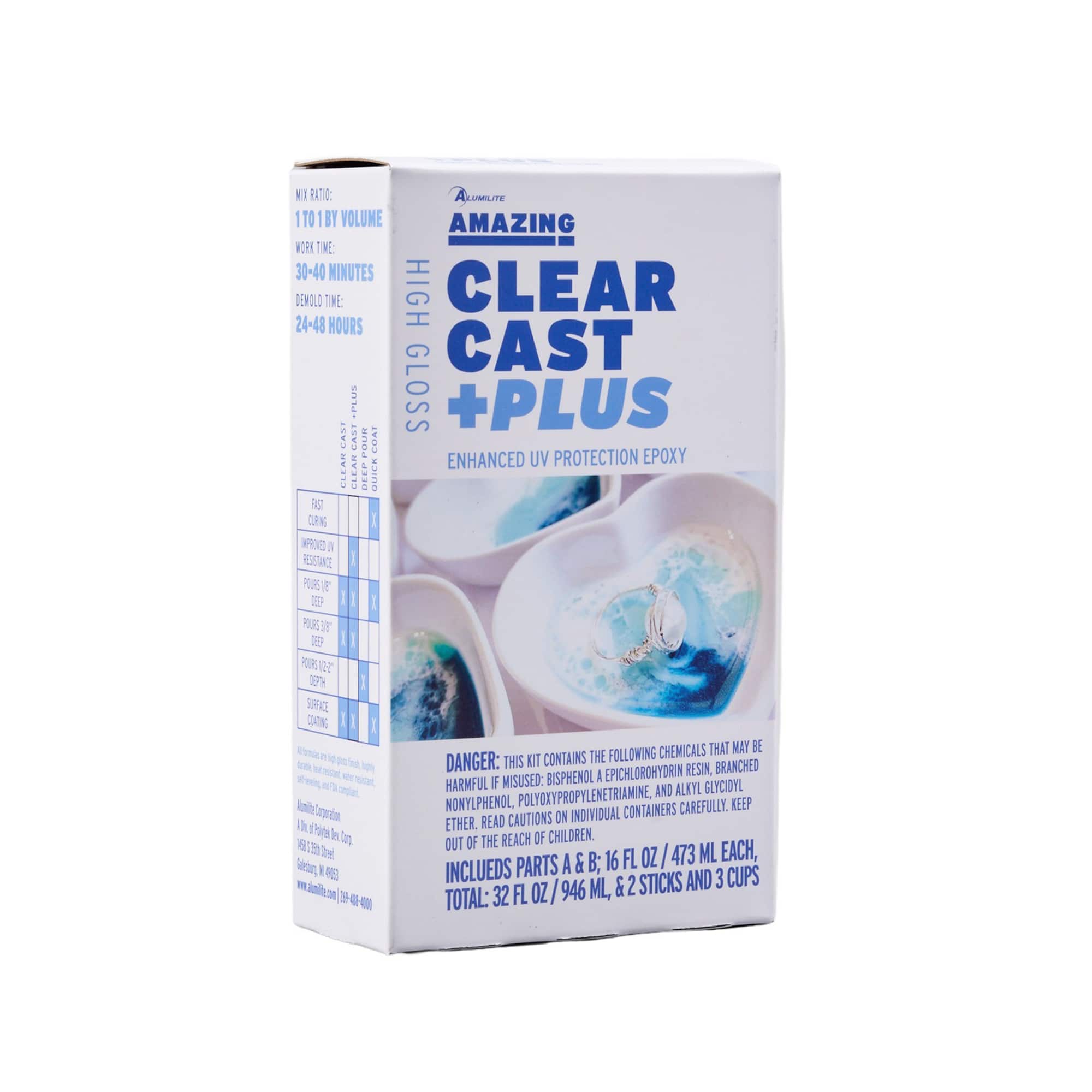 4 Pack: Alumilite™ 32oz. High Gloss Amazing Clear Cast +Plus